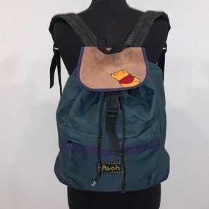 VNTG WINNIE THE POOH BACKPACK PVC NYLON.